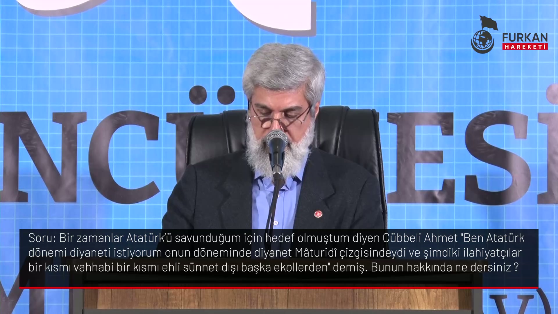 Bir zamanlar Atatürk'ü savunduğum için hedef olmuştum diyen Cübbeli Ahmet "Ben Atatürk dönemi diyaneti istiyorum onun döneminde diyanet Mâturidî çizgisindeydi ve şimdiki ilahiyatçılar bir kısmı vahhabi bir kısmı ehli sünnet dışı başka ekollerden demiş. Bunun hakkında ne dersiniz?