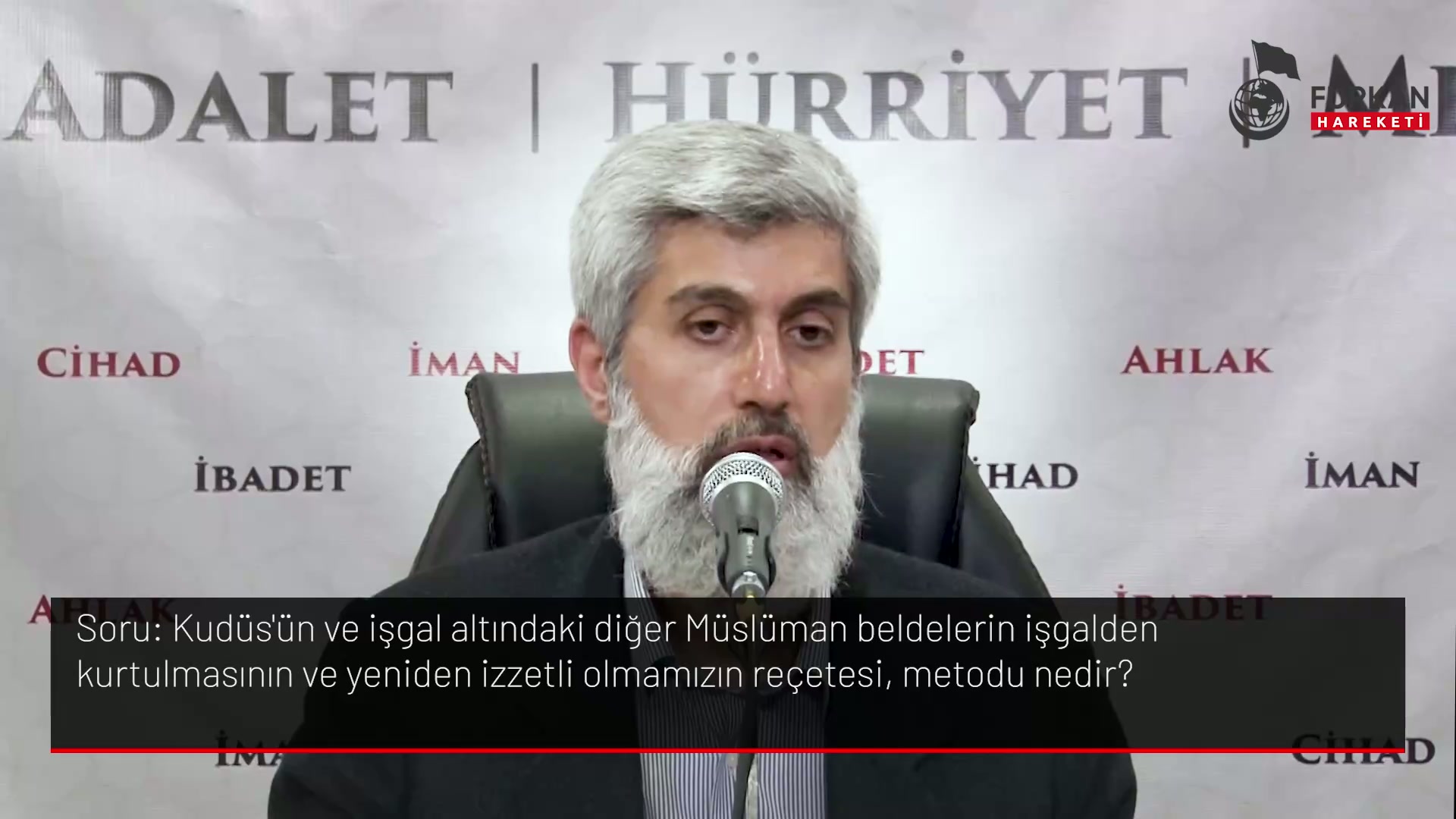 Kudüs'ün ve işgal altındaki diğer Müslüman beldelerin işgalden kurtulmasının ve yeniden izzetli olmamızın reçetesi, metodu nedir?