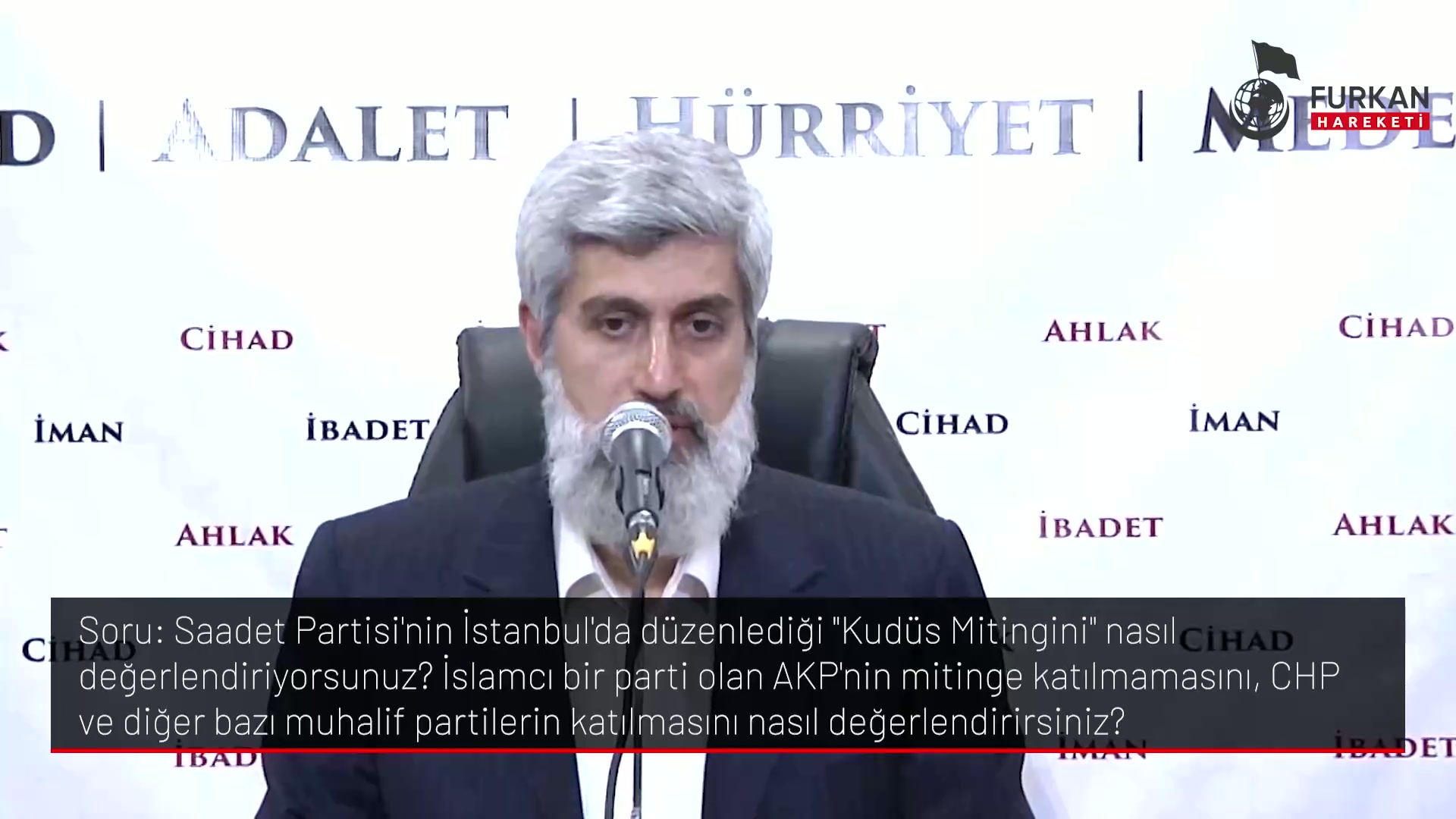 Saadet Partisi'nin İstanbul'da düzenlediği "Kudüs Mitingini" nasıl değerlendiriyorsunuz? İslamcı bir parti olan AKP'nin mitinge katılmamasını, CHP ve diğer bazı muhalif partilerin katılmasını nasıl değerlendirirsiniz?
