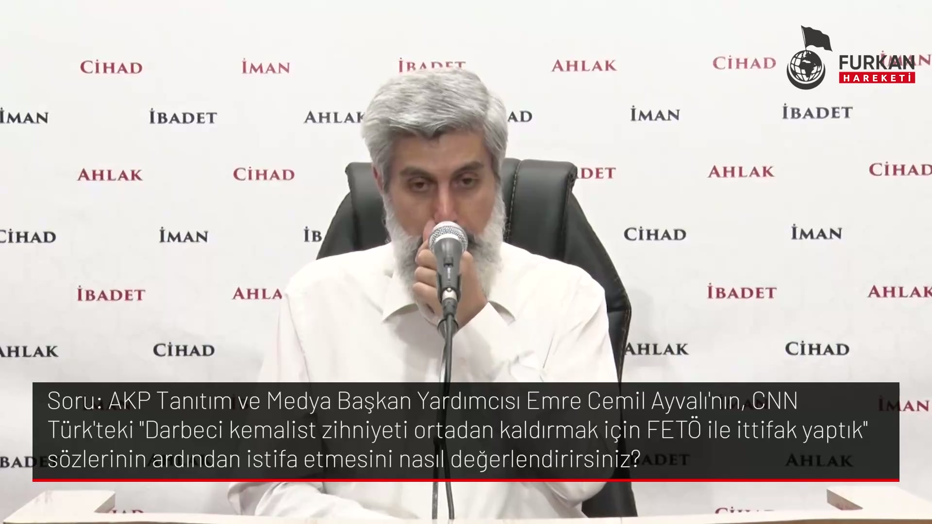 AKP Tanıtım ve Medya Başkan Yardımcısı Emre Cemil Ayvalı'nın, CNN Türk'teki "Darbeci kemalist zihniyeti ortadan kaldırmak için FETÖ ile ittifak yaptık DAR sözlerinin ardından istifa etmesini nasıl değerlendirirsiniz?
