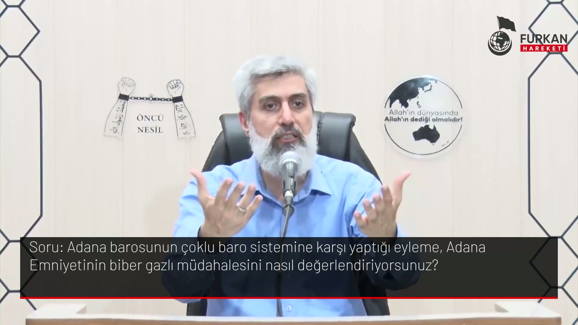 Adana barosunun çoklu baro sistemine karşı yaptığı eyleme, Adana Emniyetinin biber gazlı müdahalesini nasıl değerlendiriyorsunuz?