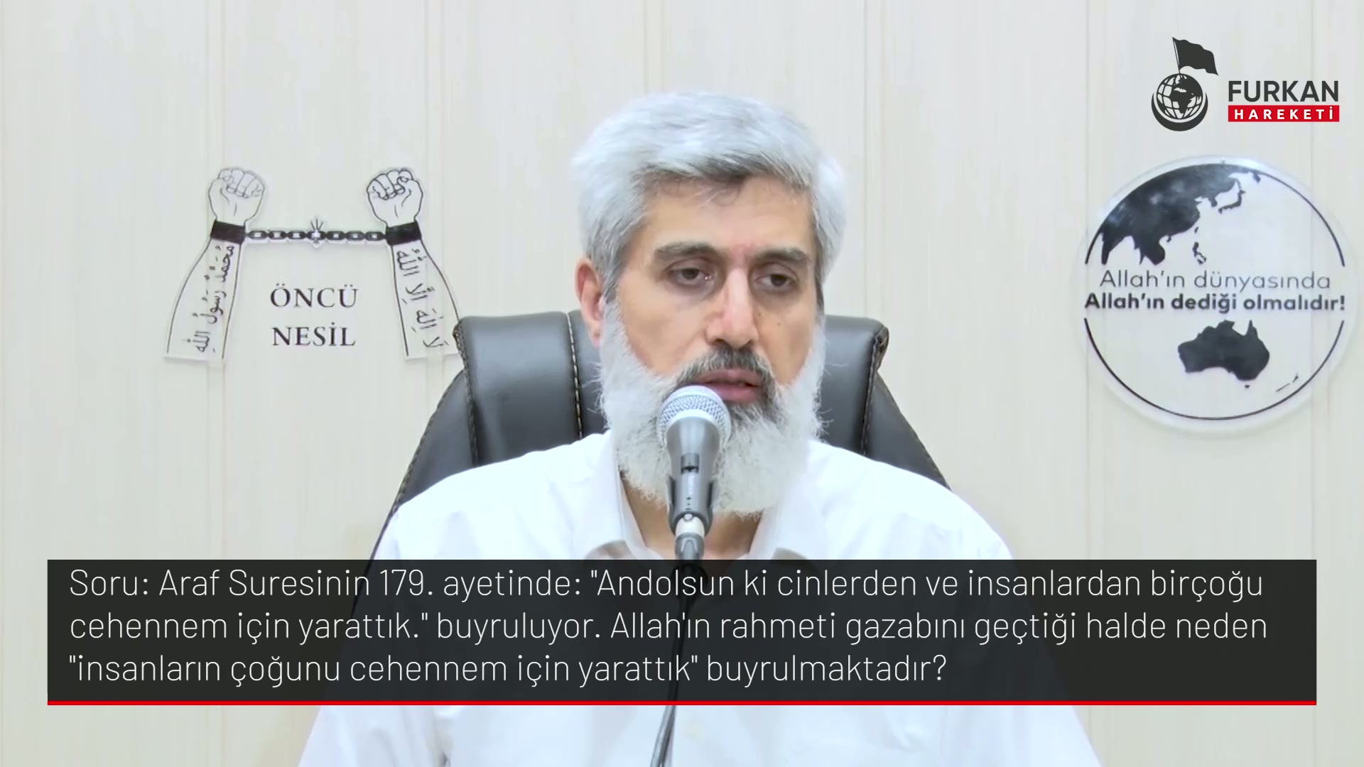 Araf Suresinin 179. ayetinde: "Andolsun ki cinlerden ve insanlardan birçoğu cehennem için yarattık." buyruluyor. Allah'ın rahmeti gazabını geçtiği halde neden "insanların çoğunu cehennem için yarattık" buyrulmaktadır?