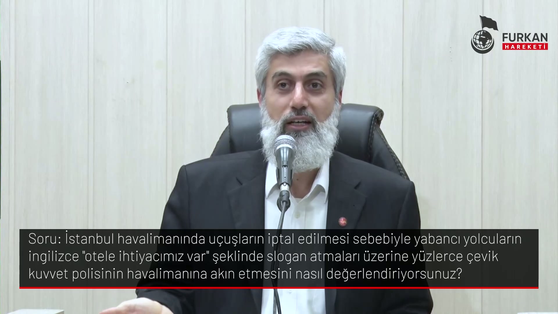 İstanbul havalimanında uçuşların iptal edilmesi sebebiyle yabancı yolcuların ingilizce "otele ihtiyacımız var" şeklinde slogan atmaları üzerine yüzlerce çevik kuvvet polisinin havalimanına akın etmesini nasıl değerlendiriyorsunuz?