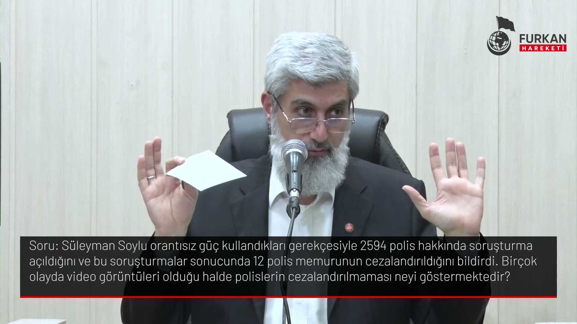 Süleyman Soylu orantısız güç kullandıkları gerekçesiyle 2594 polis hakkında soruşturma açıldığını ve bu soruşturmalar sonucunda 12 polis memurunun cezalandırıldığını bildirdi. Birçok olayda video görüntüleri olduğu halde polislerin cezalandırılmaması neyi göstermektedir?