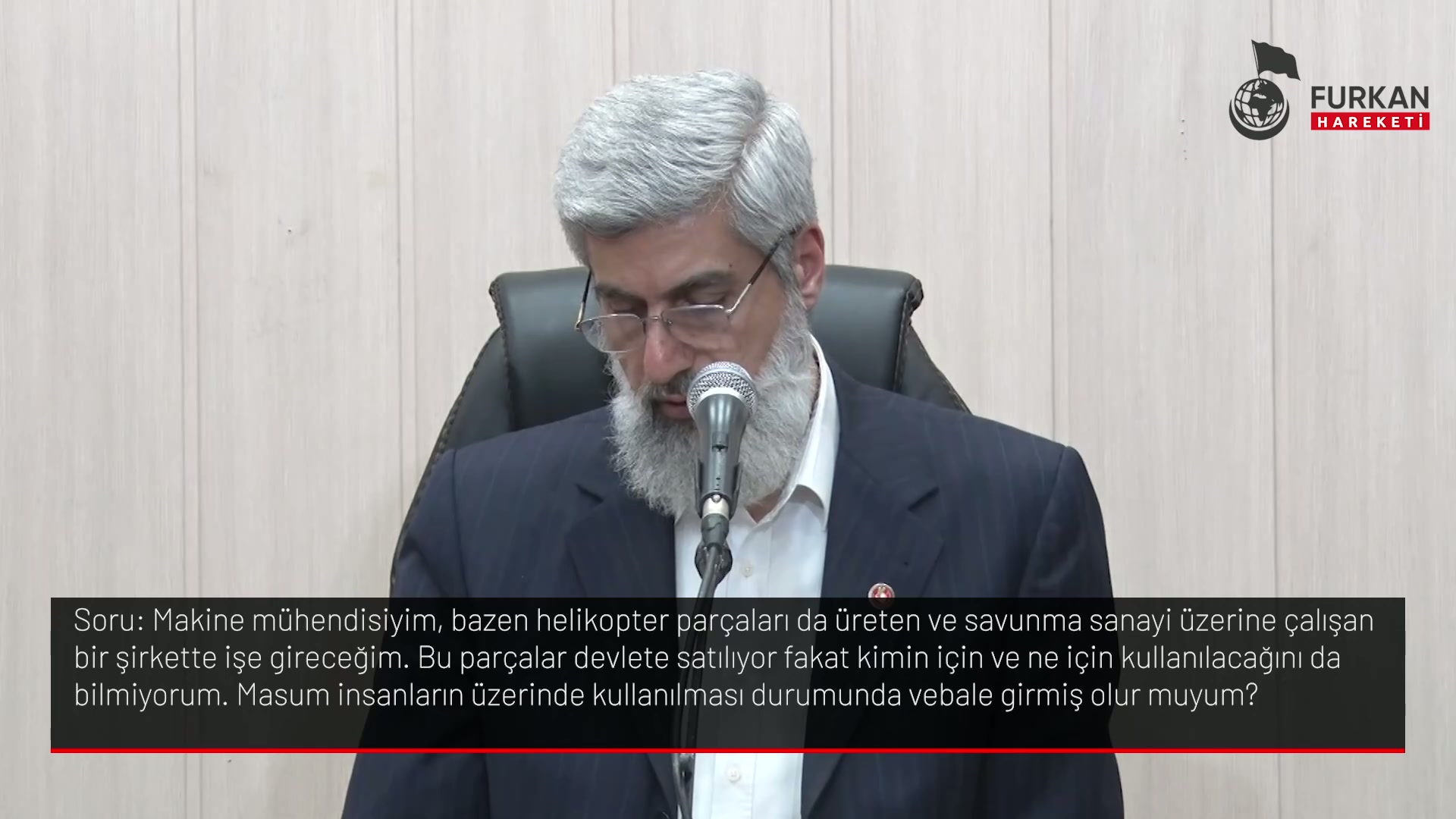Makine mühendisiyim, bazen helikopter parçaları da üreten ve savunma sanayi üzerine çalışan bir şirkette işe gireceğim. Bu parçalar devlete satılıyor fakat kimin için ve ne için kullanılacağını da bilmiyorum. Masum insanların üzerinde kullanılması durumunda vebale girmiş olur muyum?