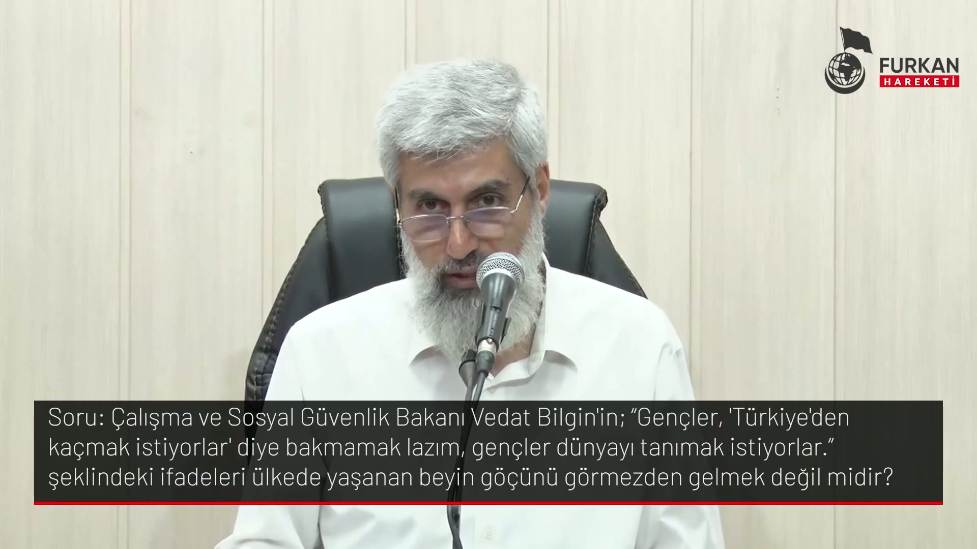 Çalışma ve Sosyal Güvenlik Bakanı Vedat Bilgin'in; "Gençler, "Türkiye'den kaçmak istiyorlar' diye bakmamak lazım, gençler dünyayı tanımak istiyorlar." şeklindeki ifadeleri ülkede yaşanan beyin göçünü görmezden gelmek değil midir?