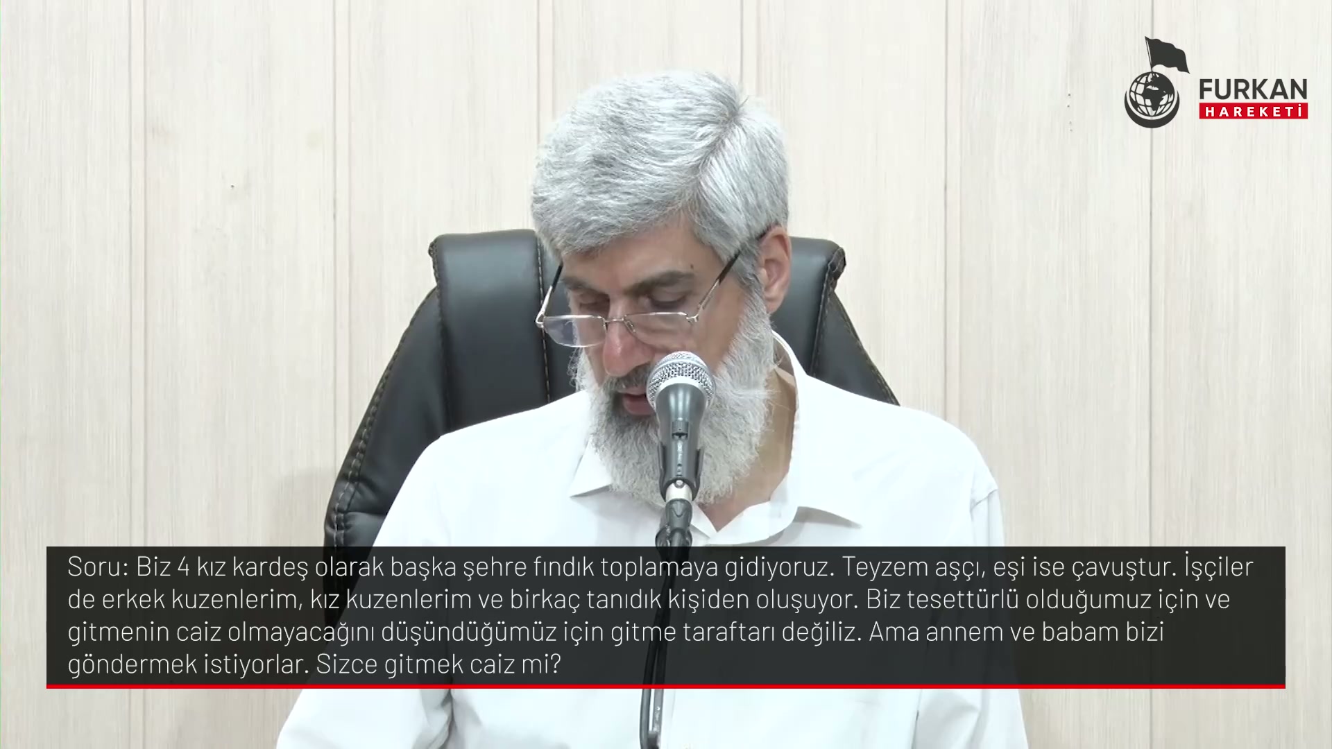 Biz 4 kız kardeş olarak başka şehre fındık toplamaya gidiyoruz. Teyzem aşçı, eşi ise çavuştur. İşçiler de erkek kuzenlerim, kız kuzenlerim ve birkaç tanıdık kişiden oluşuyor. Biz tesettürlü olduğumuz için ve gitmenin caiz olmayacağını düşündüğümüz için gitme taraftarı değiliz. Ama annem ve babam bizi göndermek istiyorlar. Sizce gitmek caiz mi?