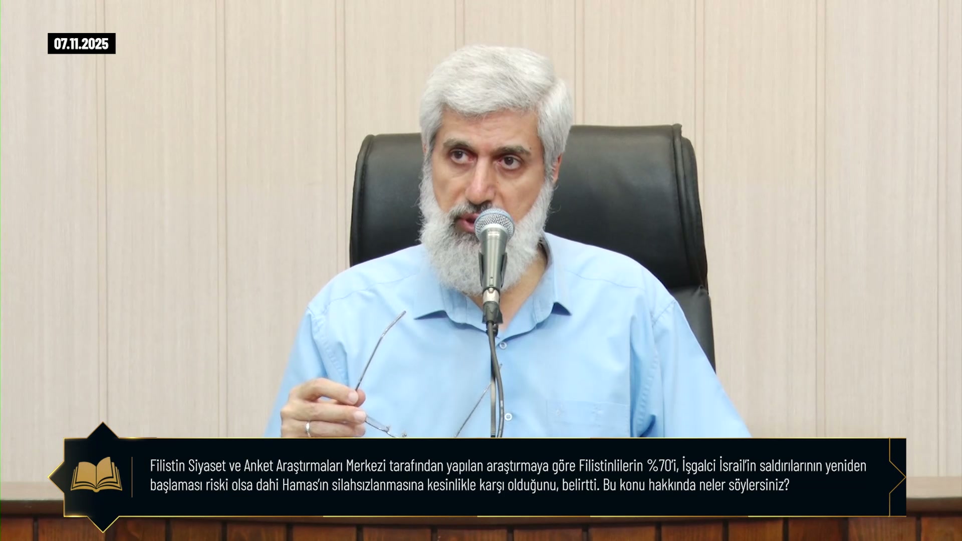 Filistin Siyaset ve Anket Araştırmaları Merkezi tarafından yapılan araştırmaya göre Filistinlilerin %70i, İşgalci İsrailin saldırılarının yeniden başlaması riski olsa dahi Hamasın silahsızlanmasına kesinlikle karşı olduğunu, belirtti. Bu konu hakkında neler söylersiniz?