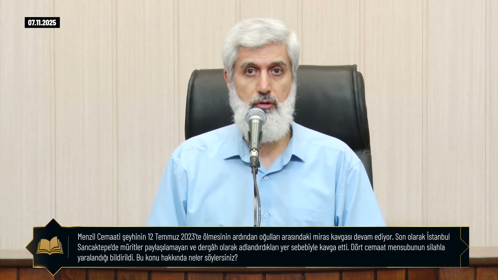 Menzil Cemaati şeyhinin 12 Temmuz 2023te ölmesinin ardından oğulları arasındaki miras kavgası devam ediyor. Son olarak İstanbul Sancaktepe'de müritler paylaşılamayan ve dergåh olarak adlandırdıkları yer sebebiyle kavga etti. Dört cemaat mensubunun silahla yaralandığı bildirildi. Bu konu hakkında neler söylersiniz?