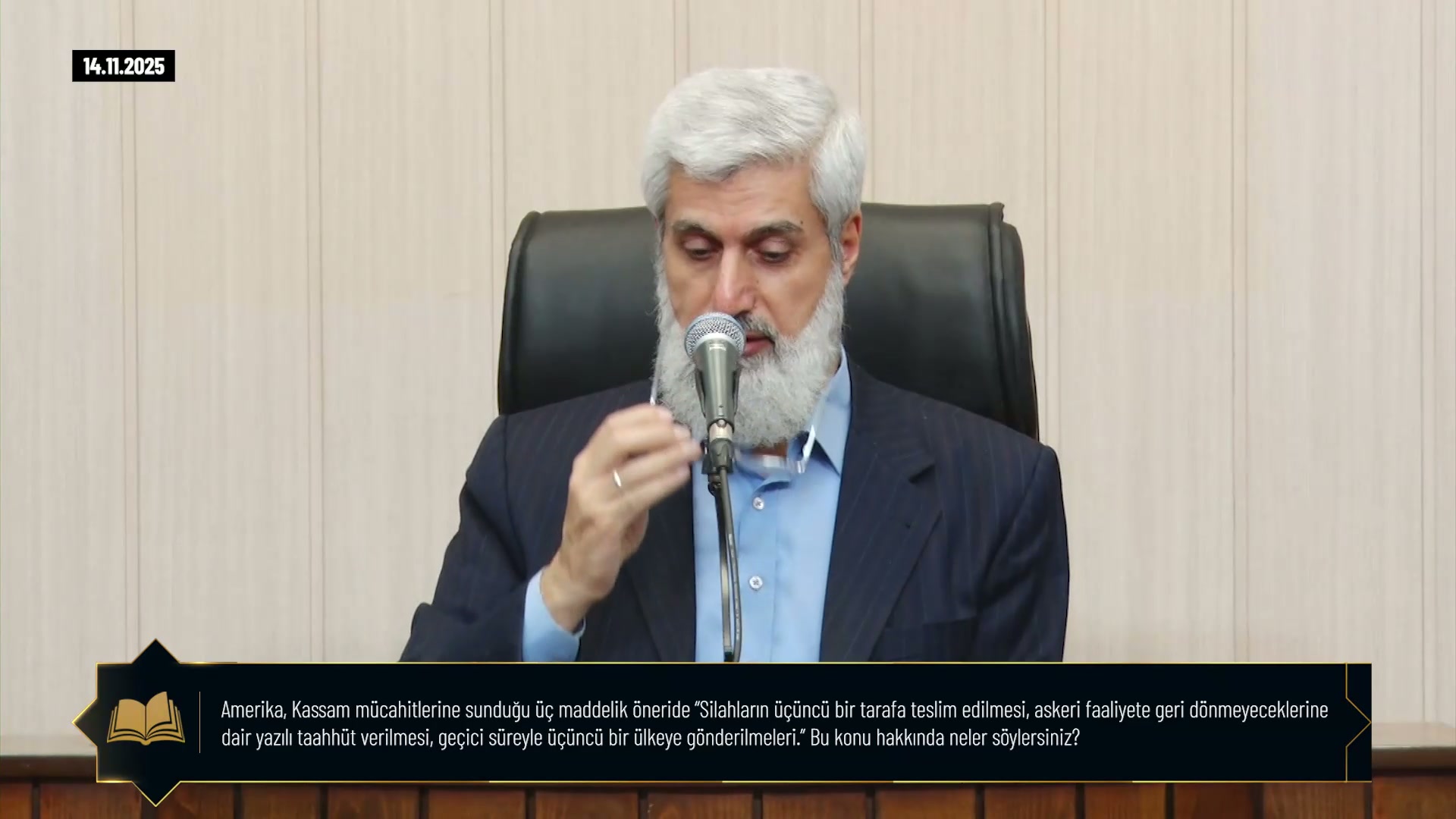 Amerika, Kassam mücahitlerine sunduğu üç maddelik öneride “Silahların üçüncü bir tarafa teslim edilmesi, askeri faaliyete geri dönmeyeceklerine dair yazılı taahhüt verilmesi, geçici süreyle üçüncü bir ülkeye gönderilmeleri.” Bu konu hakkında neler söylersiniz?