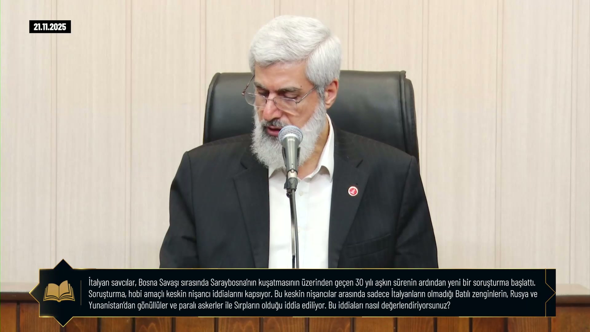 İtalyan savcılar, Bosna Savaşı sırasında Saraybosna’nın kuşatmasının üzerinden geçen 30 yılı aşkın sürenin ardından savaşın en karanlık ve az bilinen yönlerinden birine ışık tutabilecek yeni bir soruşturma başlattı. Soruşturma, hobi amaçlı keskin nişancı iddialarını kapsıyor. Yabancı uyruklu bu keskin nişancıların kuşatma altındaki Saraybosna’da sivillere ateş açmak için 80 ila 100.000 euroya karşılık gelen yüksek bir meblağ ödeyerek “Saraybosna Safarisi” adı verilen turlara katıldıkları iddia ediliyor. Bu keskin nişancılar arasında sadece İtalyanların olmadığı Batılı zenginlerin, Rusya ve Yunanistan’dan gönüllüler ve paralı askerler ile Sırpların olduğu iddia ediliyor. Bu iddiaları nasıl değerlendiriyorsunuz?