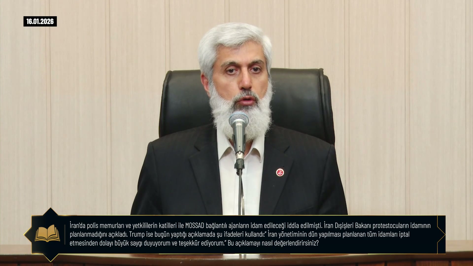 İran'da polis memurları ve yetkililerin katilleri ile MOSSAD bağlantılı ajanlann idam edileceği iddia edilmişti. İran Dışişleri Bakanı protestoculann idamının planlanmadığını açıkladı. Trump ise bugün yaptığı açıklamada şu ifadeleri kullandı: İran yönetiminin dün yapılması planlanan tüm idamlan iptal etmesinden dolayı büyük saygı duyuyorum ve teşekkür ediyorum." Bu açıklamayı nasıl değerlendirirsiniz?