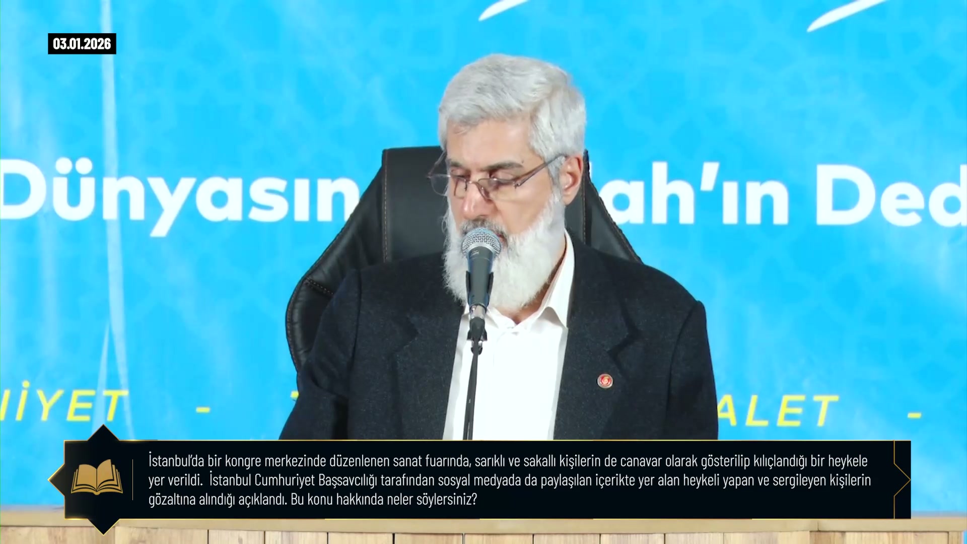 İstanbul'da bir kongre merkezinde düzenlenen sanat fuarında, sarıklı ve sakallı kişilerin de canavar olarak gösterilip kılıçlandığı bir heykele yer verildi. İstanbul Cumhuriyet Başsavcılığı tarafından sosyal medyada da paylaşılan içerikte yer alan heykeli yapan ve sergileyen kişilerin gözaltına alındığı açıklandı. Bu konu hakkında neler söylersiniz?
