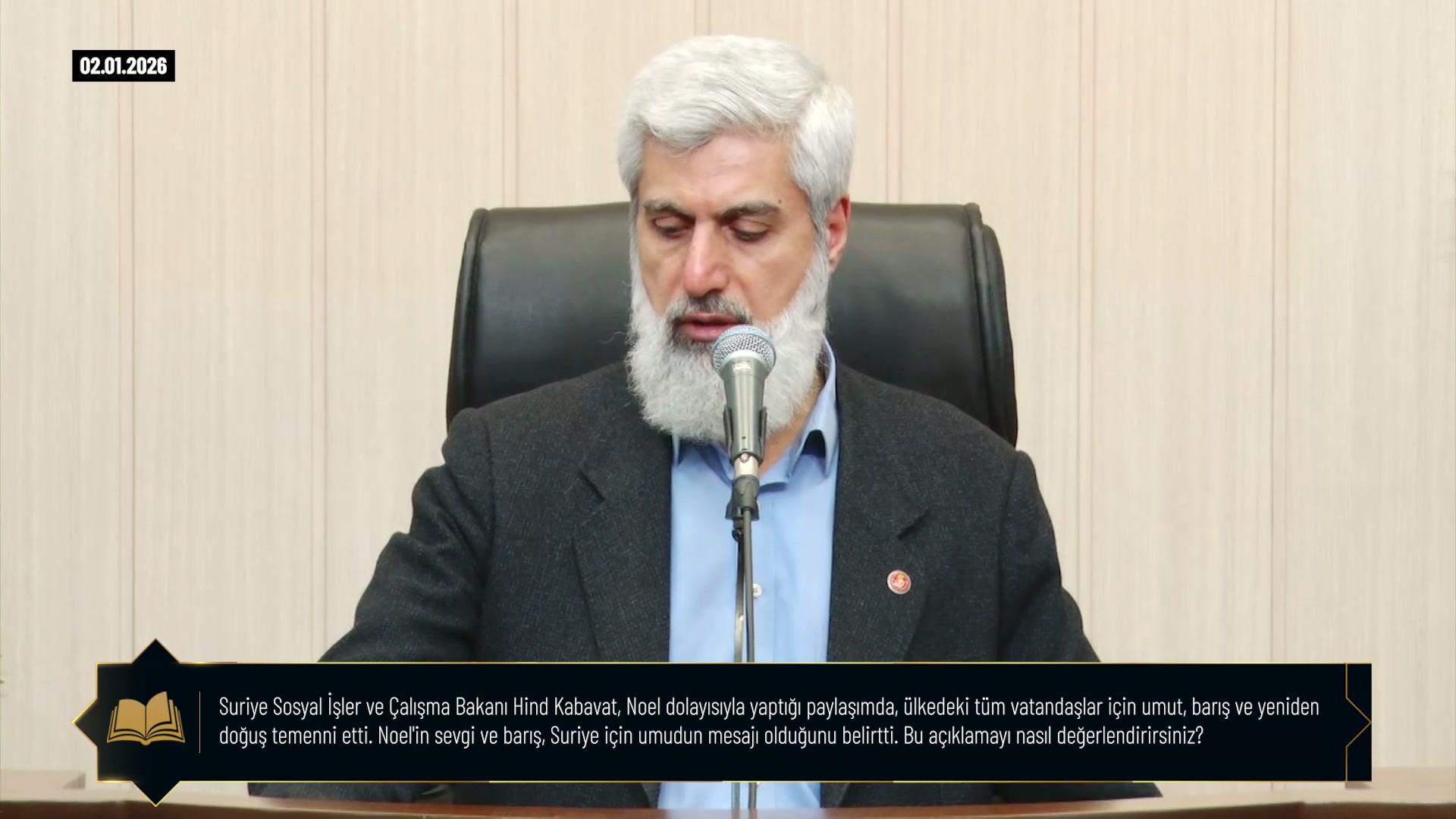 Suriye Sosyal İşler ve Çalışma Bakanı Hind Kabavat, Noel dolayısıyla yaptığı paylaşımda, ülkedeki tüm vatandaşlar için umut, barış ve yeniden doğuş temenni etti. Noel'in sevgi ve barış, Suriye için umudun mesajı olduğunu belirtti. Bu açıklamayı nasıl değerlendirirsiniz?