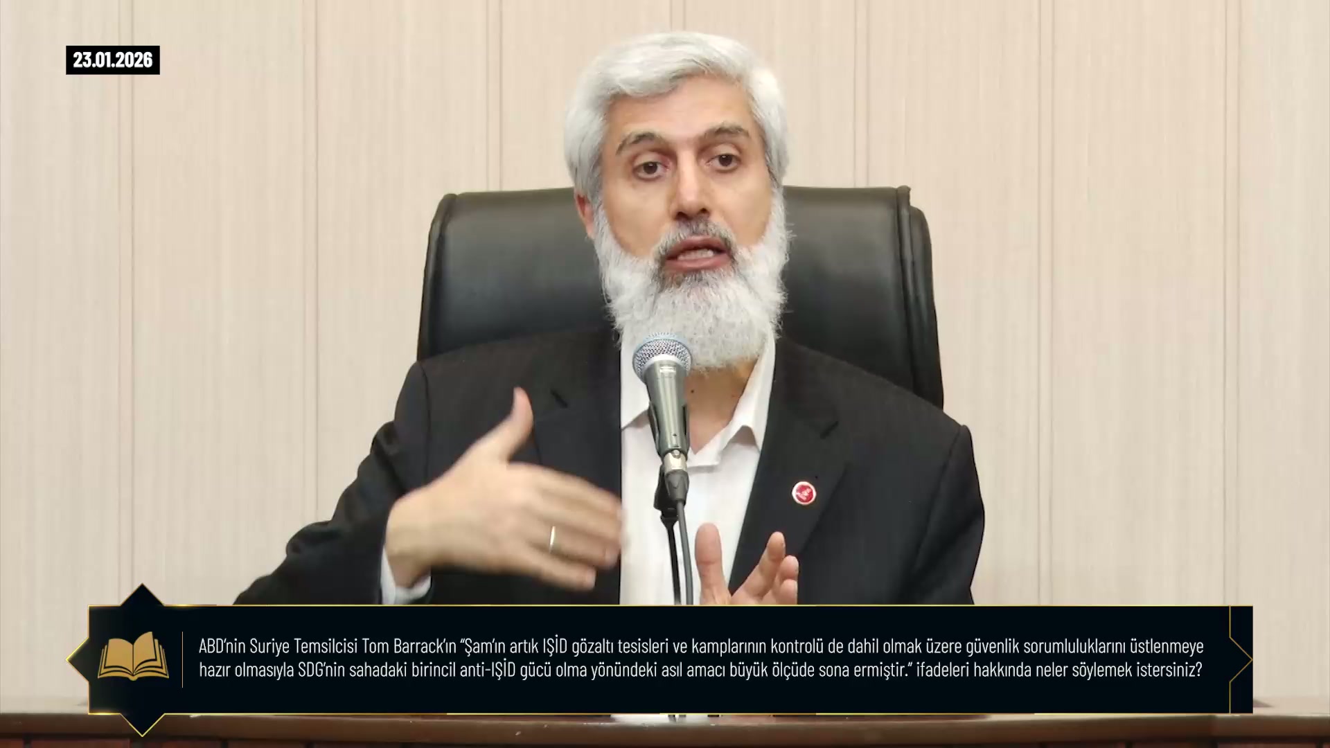 ABD'nin Suriye Temsilcisi Tom Barrack'ınn "Şam'ın artık IŞİD gözaltı tesisleri ve kamplarının kontrolü de dahil olmak üzere güvenlik sorumluluklarını üstlenmeye hazır olmasıyla SDGnin sahadaki birincil anti-IŞİD gücü olma yönündeki asıl amacı büyük ölçüde sona ermiştir." ifadeleri hakkında neler söylemek istersiniz?