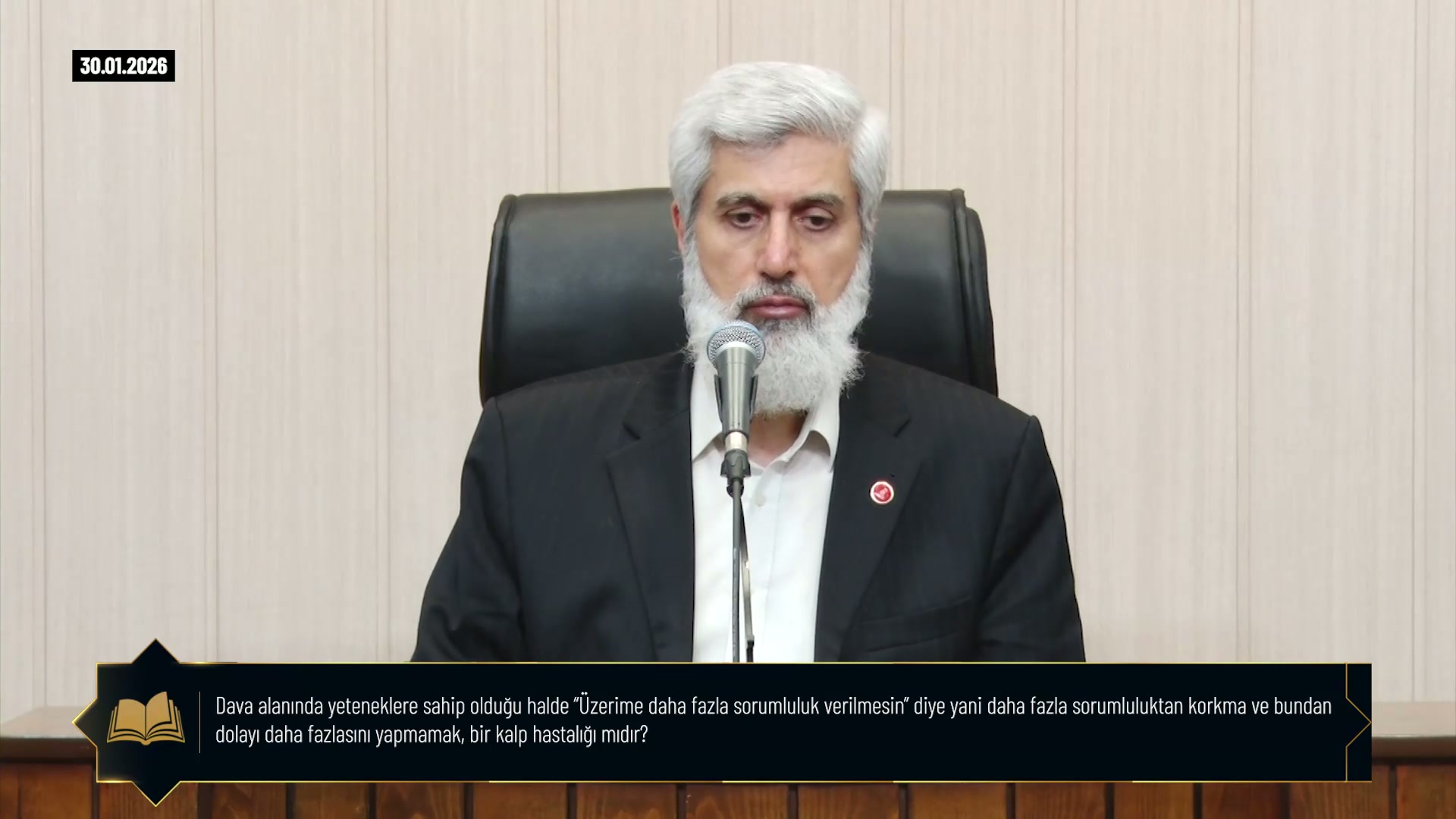 Dava alanında yeteneklere sahip olduğu halde "Üzerime daha fazla sorumluluk verilmesin" diye yani daha fazla sorumluluktan korkma ve bundan dolayı daha fazlasını yapmamak, bir kalp hastalığı mıdır?