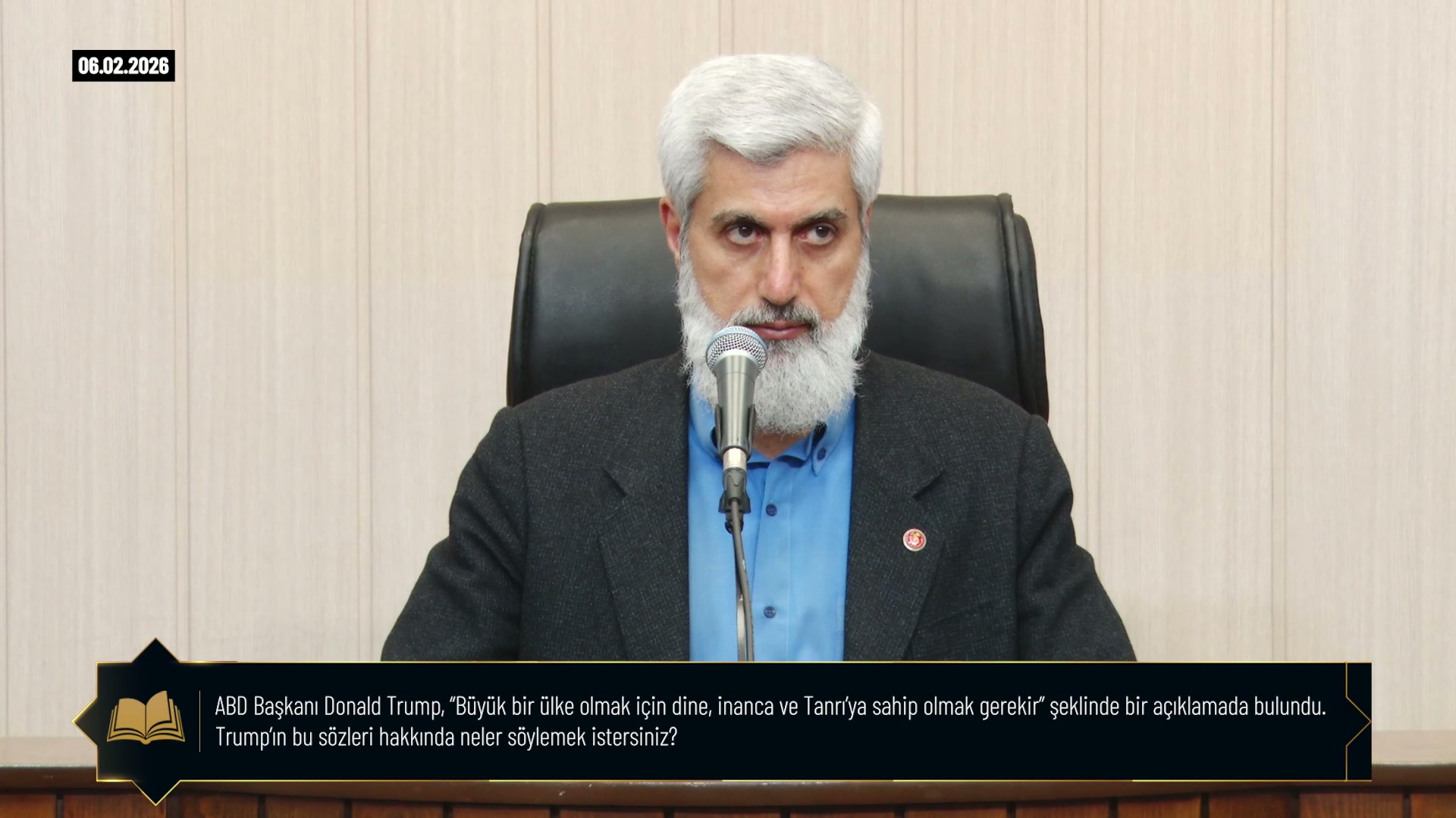 ABD Başkanı Donald Trump, "Büyük bir ülke olmak için dine, Inanca ve Tann'ya sahip olmak gerekir şeklinde bir açıklamada bulundu. Trump'in bu sözleri hakkında neler söylemek istersiniz?
